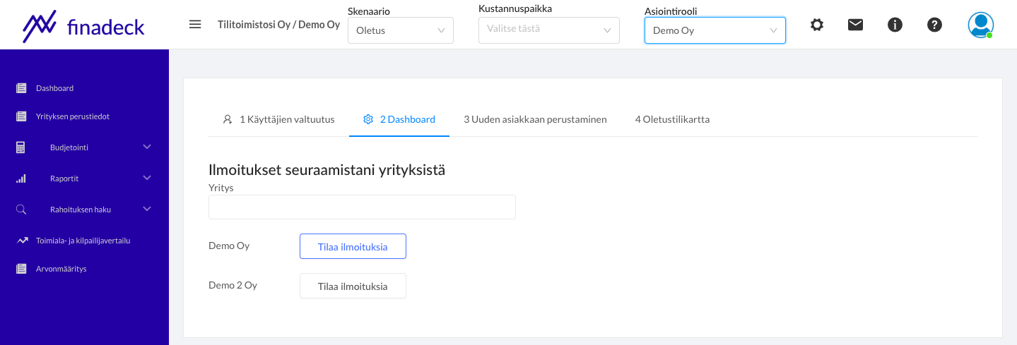 Notifikaatiot - Tilitoimiston Dashboard
